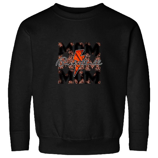 Sport Basketball Mom Basketball Leopard Lightning Bolt Mothers Day Softball Sweatshirts
