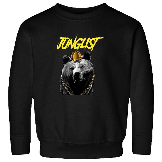 Funny Drummer Bear Junglist DnB Bear EDM Drum And Bass 90s Rave Cute Bears Sweatshirts