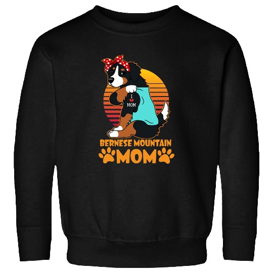Bernese Mountain Pet Vintage Bandana Bernese Mountain Mom Dog Mama Mothers Day Sweatshirts