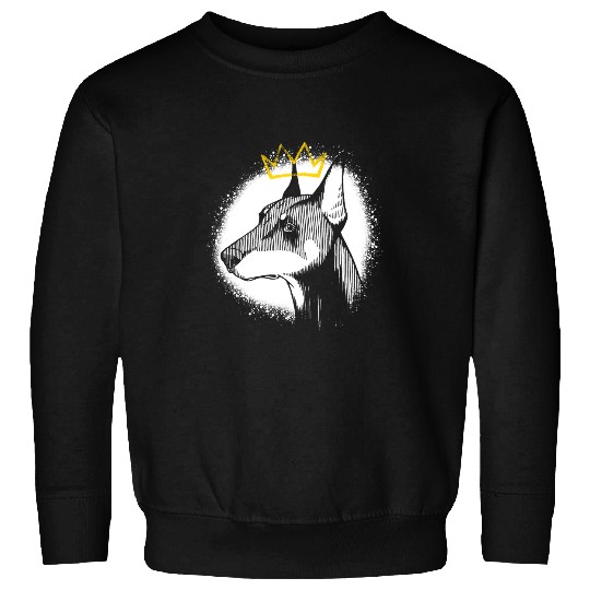 Doberman Pet Pinscher with Crown Sweatshirts