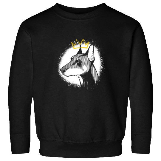 Doberman Pet Pinscher with Crown Sweatshirts