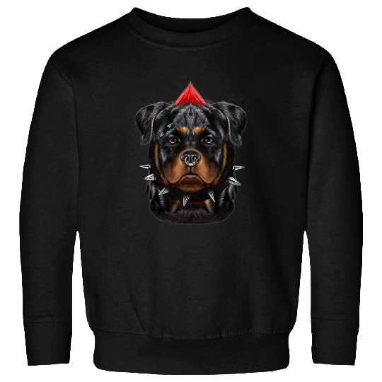 Rottweiler Pet in Punk Rock Style Sweatshirts
