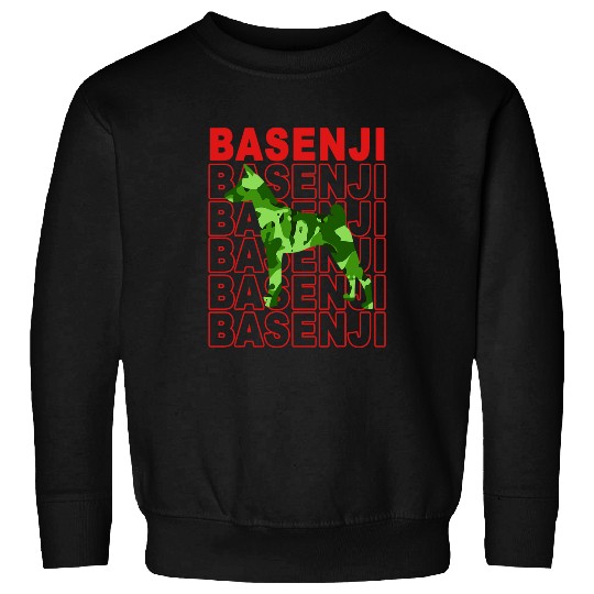 Basenji Pet Camouflage Style Streetswear Funny Gift Dog Lover Sweatshirts