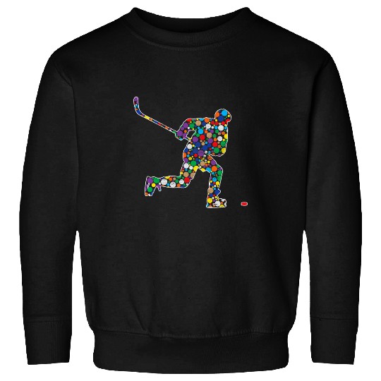 Sport Hockey Funny Colourful Polka Dot Hockey International Dot Day Sweatshirts