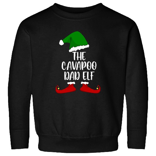 Cavapoo Pet Dad Dog Elf Funny Christmas Pajama X mas Men 3 Sweatshirts