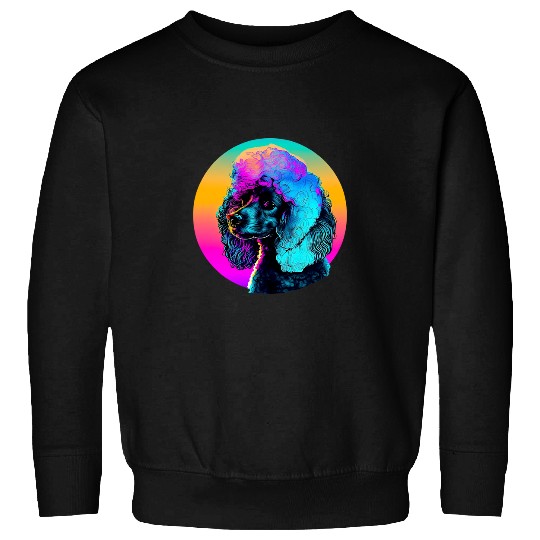 Poodle Pet Synthwave Aethetic Retrowave Sweatshirts