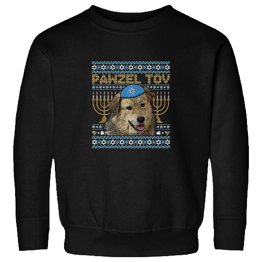 Anatolian Shepherd Pet Pawzel Tov Jewish Anatolian Shepherd Dog Funny Hanukkah Sweatshirts