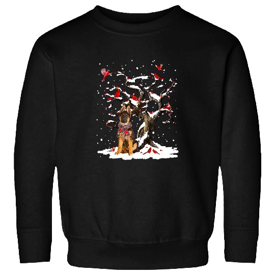 German Shepherd Pet Scarf Cardinal Snow Christmas 229 Sweatshirts