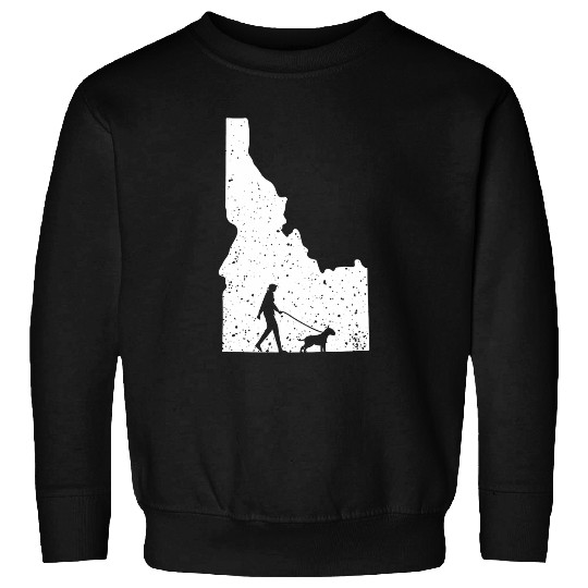 Basenji Pet Walking Idaho Dog Lover Sweatshirts