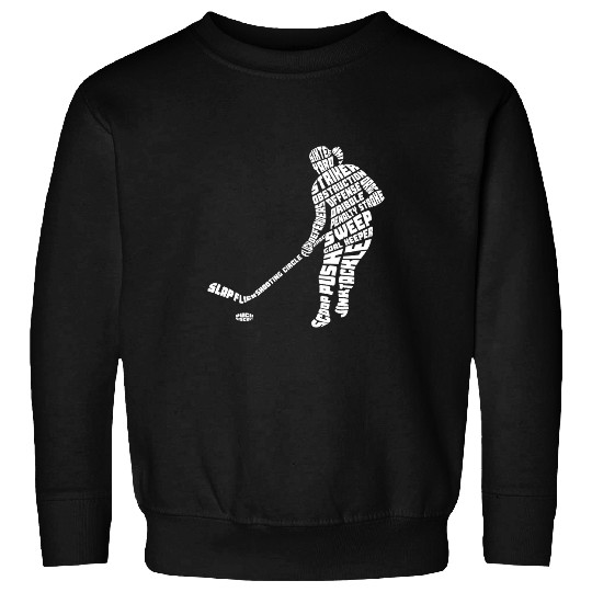 Sport Hockey Field Hockey Typography Word Art Sweatshirts