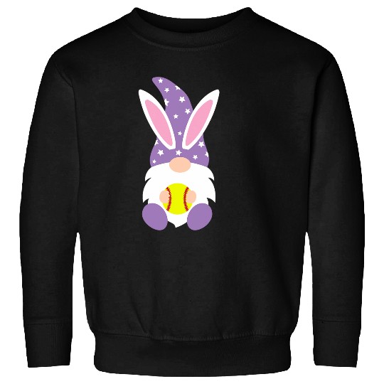 Sport Softball Easter Day Gnome Hug Softball Easter Bunny Spring Gnome Sweatshirts