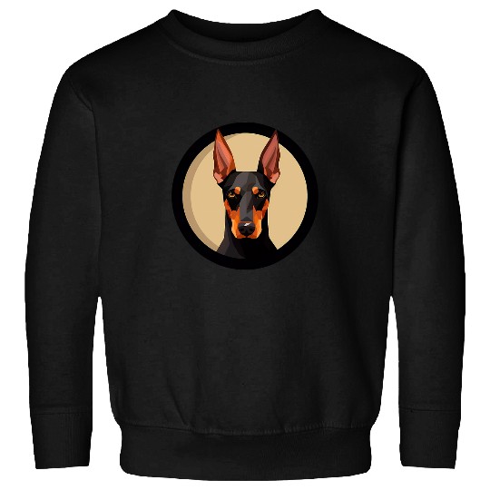 Doberman Pet Minimal Love Dogs Sweatshirts