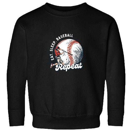 Sport Baseball Eat Sleep Baseball Repeat Design For Youth And Boys Sweatshirts