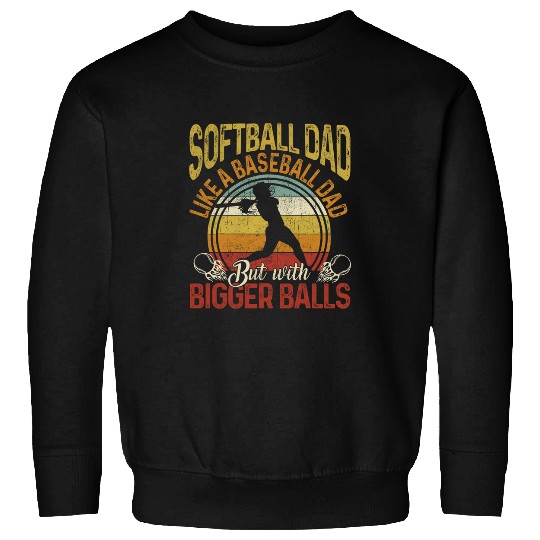 Sport Baseball Mens Softball SoftballDad Like Baseball Fathers Day Gift Sweatshirts