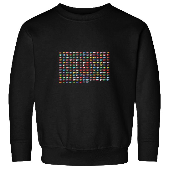 World Flags Student Geography Travel Countries of the World Sweatshirts