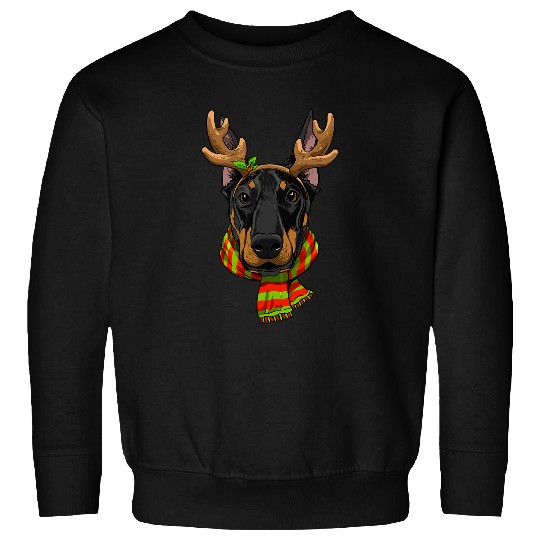 Doberman Pet Pinscher Dog Christmas Santa Clause Reindeer Xmas236 Sweatshirts