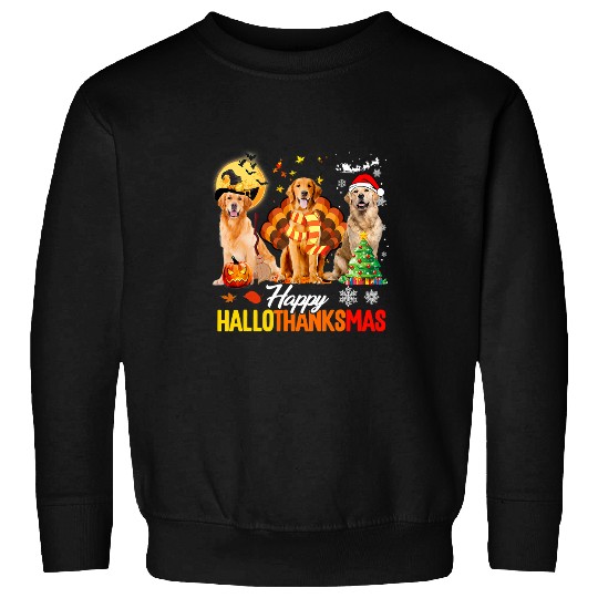 Golden Retriever Pet Hallothanksmas Halloween Thanksgiving xmass 151 Sweatshirts