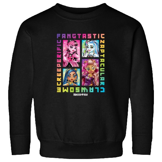 Kids Monster High Student Rainbow Grid Sweatshirts