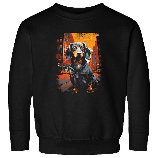 Dachshund Pet in Manhattan Sweatshirts