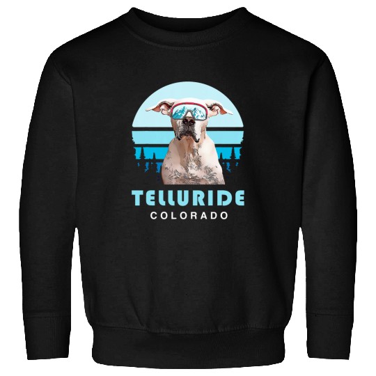 Dogo Argentino Pet Winter Ski Telluride Colorado Sweatshirts