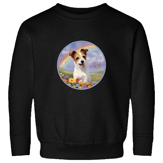 Jack Russell Pet Rainbow Bridge Butterfly Dog Memorial 3 Sweatshirts