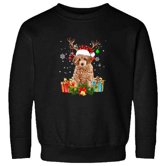 Poodle Pet Tree Christmas Lights Poodle Ugly xmass Sweater Sweatshirts