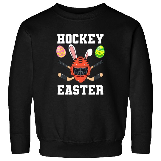 Sport Hockey Easter Egg Bunny Rabbit Helmet Sport Sweatshirts