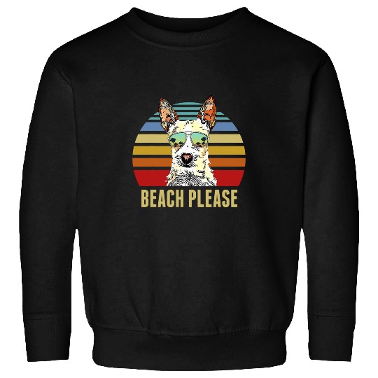 Portuguese Pet Beach Please Portuguese Podengo Pequeno Dog Funny Summer Sweatshirts