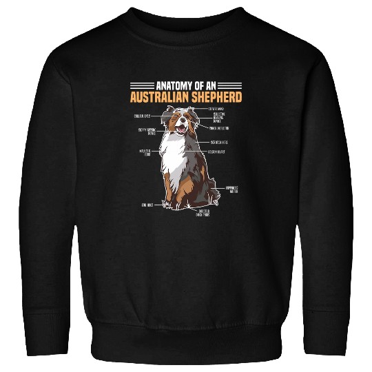 Australian Shepherd Pet Anatomy Of A Sweatshirts