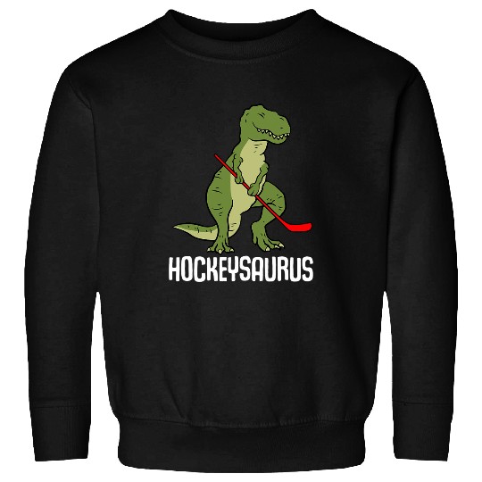 Sport Hockey Dino Hockey Fan Hockeysaurus Dinosaur Ice Hockey Dino TRex Playing Sweatshirts