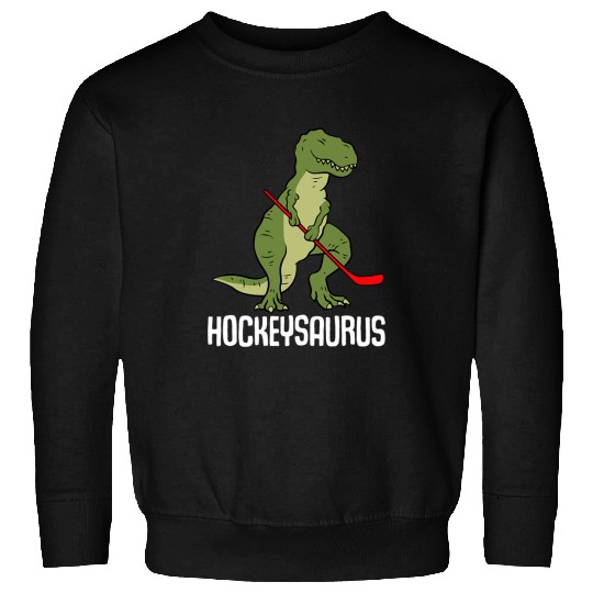Sport Hockey Dino Hockey Fan Hockeysaurus Dinosaur Ice Hockey Dino TRex Playing Sweatshirts
