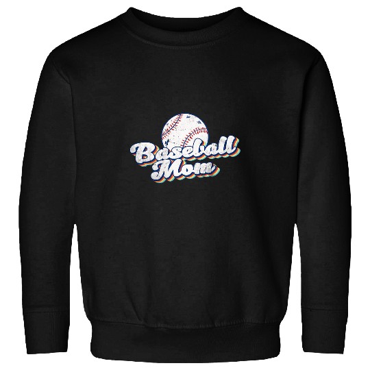 Sport Baseball Mom Vintage Print Softball Mom Mothers Day Sweatshirts
