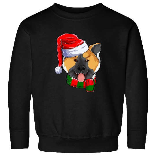 Akita Pet Funny American Akita Santa Claus Apparel Christmas Kids Dog Sweatshirts