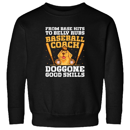Sport Baseball Coachs Dog Lover The Barking Bench Boss Coachs 25 Sweatshirts