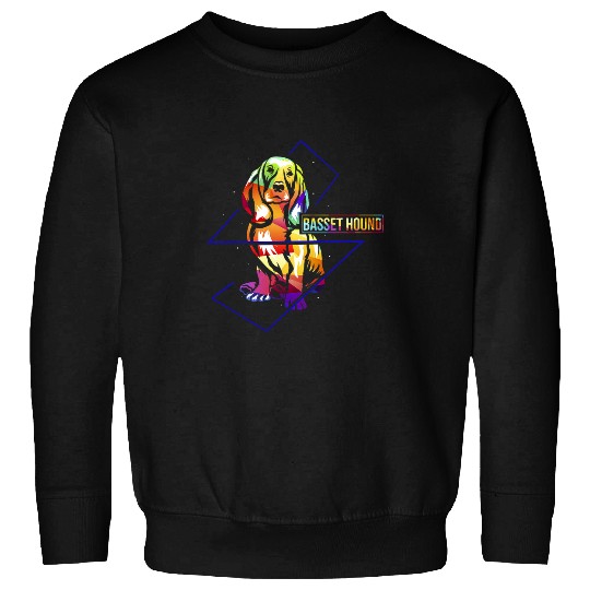 Basset Hound Pet Colorful France Basset Hound Bloodhound Sweatshirts