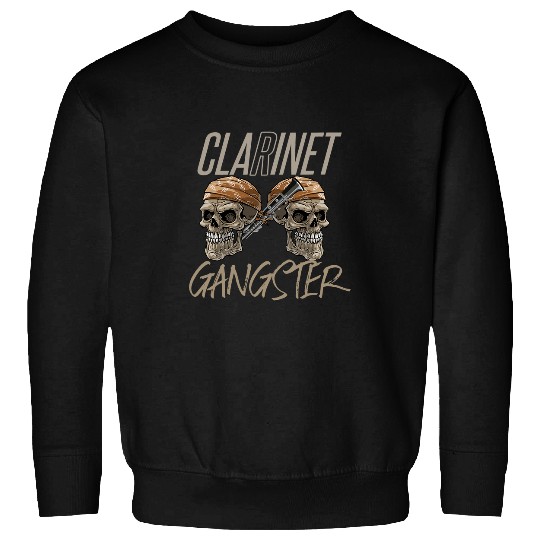 Funny Clarinet Funny Clarinet Gangster Clarinet Player Sweatshirts