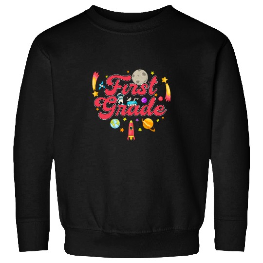 First Grade Teacher Outer Space Solar System Planet 2nd Sweatshirts