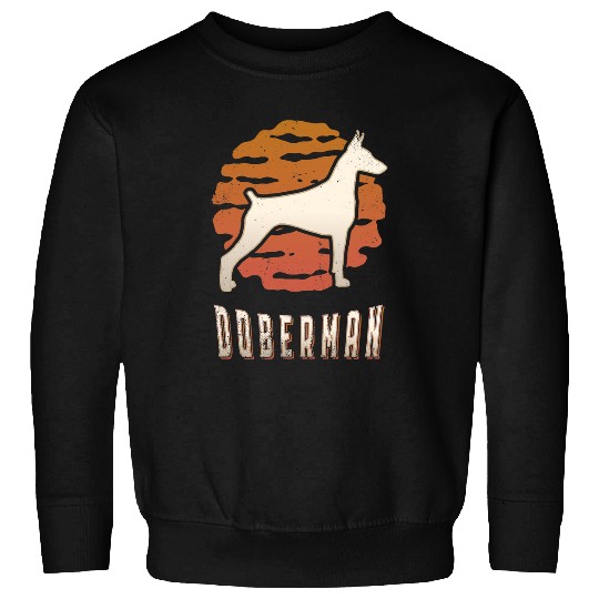 Doberman Pet Pinscher vintages Retro Classic Dog Sunset Sweatshirts