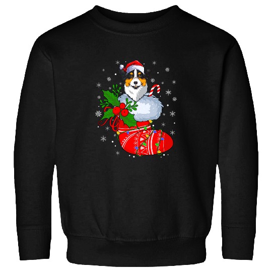 Bernese Mountain Pet Funny Bernese Mountain Dog In Christmas Socks Santa Xmas Sweatshirts