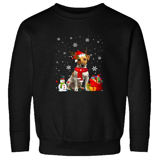Jack Russell Pet Terrier Christmas Tree Lights Dog Puppy 17 Sweatshirts