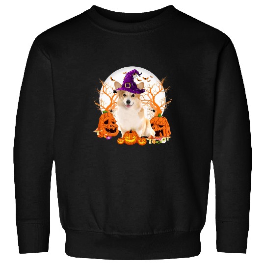 Corgi Pet Dog Halloween Jack O Lantern Pumpkin 48 Sweatshirts