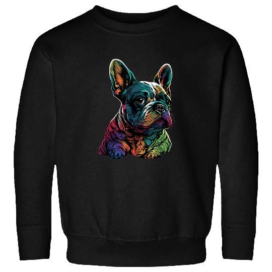 French Bulldog Pet Breed Colorful Mom Puppy Life Sweatshirts