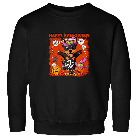 Miniature Pinscher Pet Happy Halloween Funny Sweatshirts