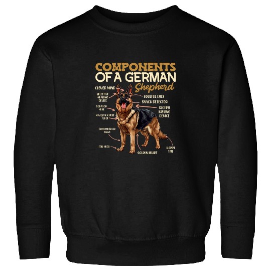 German Shepherd Pet Shepherd Dog Owner COMPONENTS OF GERMAN SHEPHERD Anatomy 2 Sweatshirts