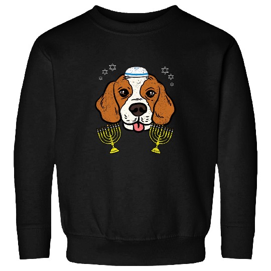Pug Pet Dog Hanukkah Menorah Chanukah Pug Jewish Star Of David Sweatshirts