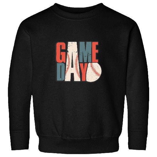 Sport Baseball Retro Game Day Baseball Glove Bat Baseball Player Fans Lover 7 Sweatshirts