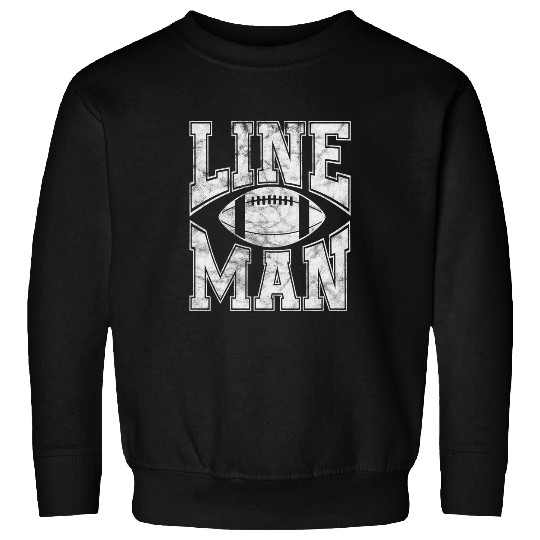 Sport American Football Mens Lineman Football Player Game Day Distressed Sweatshirts