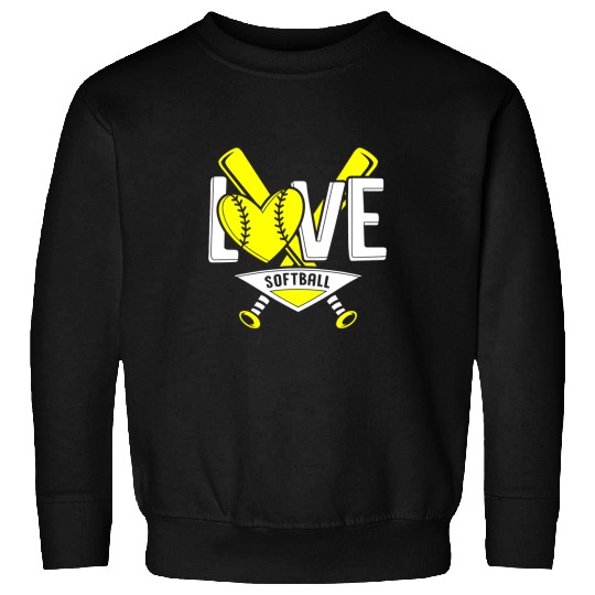 Sport Baseball Love Softball Funny Bat And Ball Baseball Game Player Outfit 2 Sweatshirts