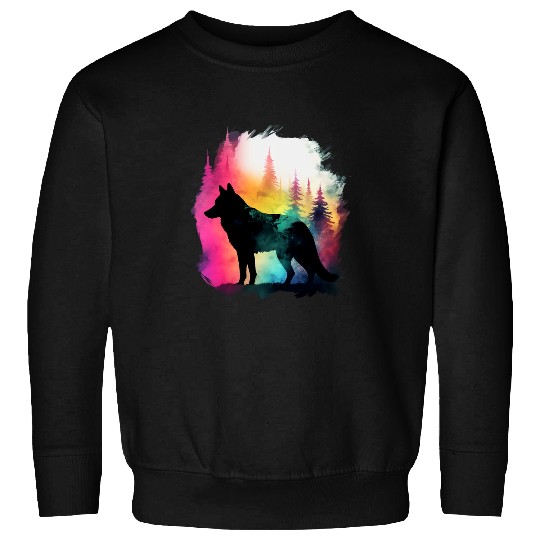 Coyote Mammal Colorful Wilderness Nature wolfs Reflection 21 Sweatshirts