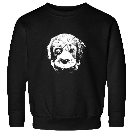 Labradoodle Pet Pirate LABRADOODLE With Eye Patch Skull Funny Sweatshirts